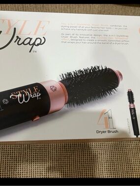 StyleWrap 4-in-1 Dryer Brush in Black and Rose Gold
